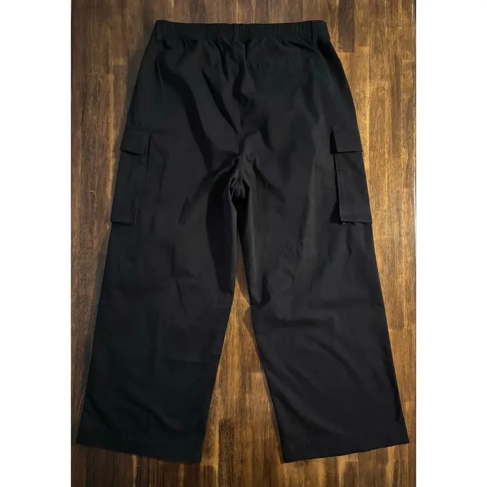 Old Navy Women’s XL 36 x 29 Pants Cargo Wide Leg Cotton Stretch Twill High Rise